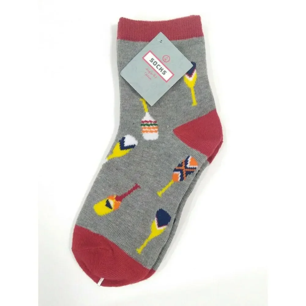 Women's Ankle Socks 2 Pair Ladies Size 9-11 Novelty Paddles & Planet Earth New